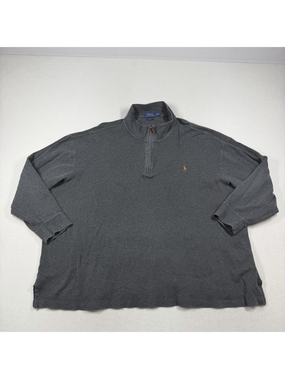Polo Ralph Lauren Sweater Men "Estate Rib" Quarter-Zip  Size 3XB 100% Cotton